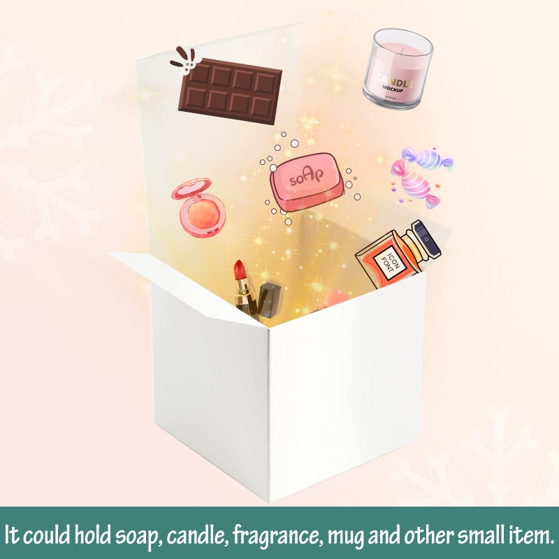 ValBox 3x3x3 White Cube Gift Boxes - 50pcs Recycled Paper Boxes with Lids for Gifts, Crafting, Cupcake & Party Favors - Image 4